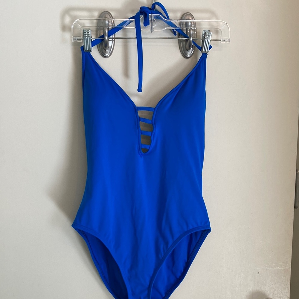 Sexy blue one piece